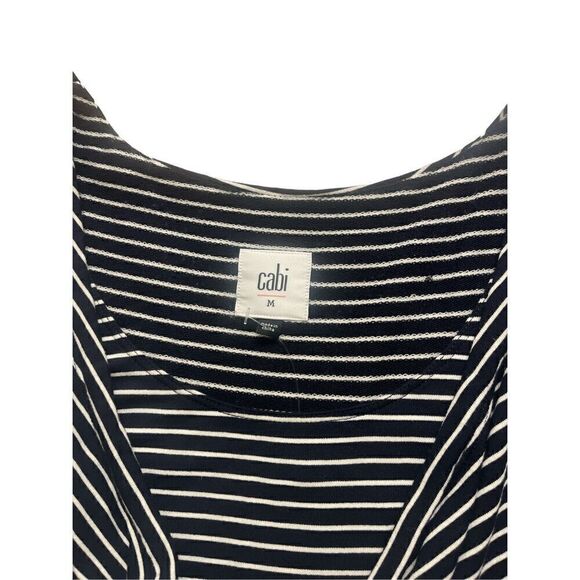 CAbi Launch cross over wrap jersey dress black & white Medium #5610 - Picture 4 of 4